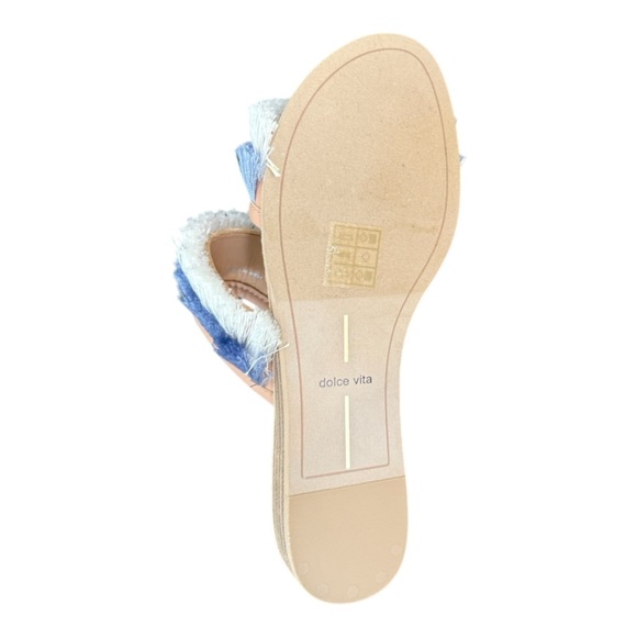 Dolce Vita Raffia Fringe Slide Sandals – Size 7 – NWOT - Picture 3 of 4